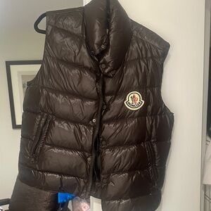 Moncler Dark Brown Quilted Vest